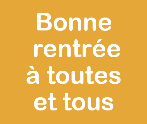 Bonne rentrée